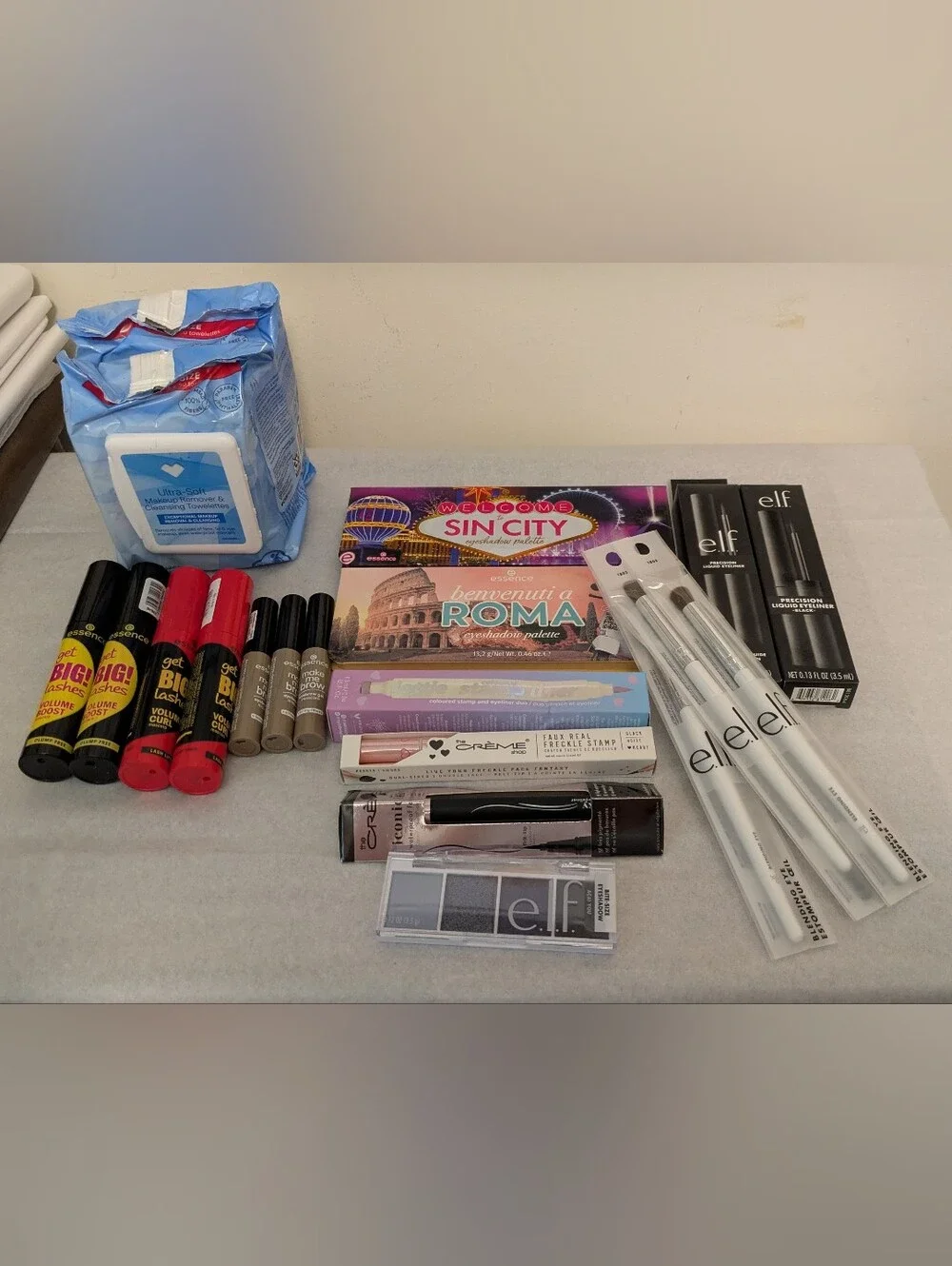 essence & e.l.f. Makeup Lot - Purple, Pink, Black, Taupe NWT